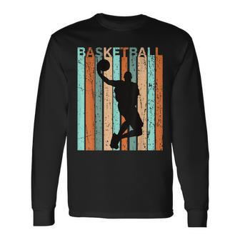 Motivational Basketball Retro Distressed Vintage Birthday Long Sleeve T-Shirt T-Shirt | Mazezy