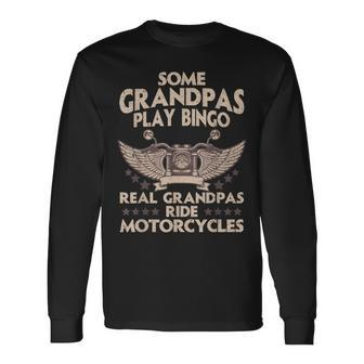 Motorcycle For Grandpa Biker Motorcycle Rider Long Sleeve T-Shirt T-Shirt | Mazezy