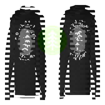 Mount Ascutney State Park Vermont Vt Forest Tree Badge Long Sleeve T-Shirt | Mazezy