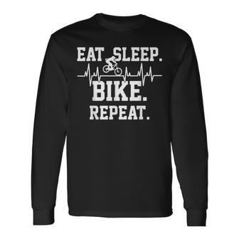 Mountain Mtb Biking Biker Biker Long Sleeve T-Shirt T-Shirt | Mazezy