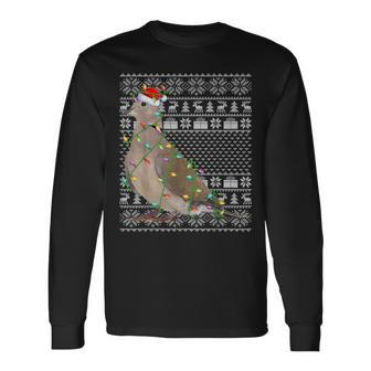 Mourning Dove Bird Lover Santa Ugly Mourning Dove Christmas Long Sleeve T-Shirt | Mazezy