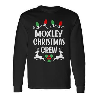 Moxley Name Christmas Crew Moxley Long Sleeve T-Shirt - Seseable