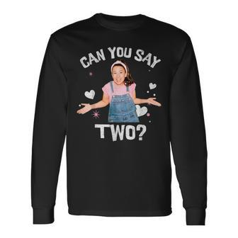 Ms Rachel Birthday Can You Say Two Long Sleeve T-Shirt - Monsterry CA