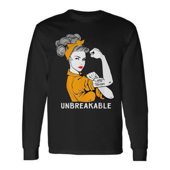 Ms Warrior Unbreakable Multiple Sclerosis Awareness Long Sleeve T-Shirt | Mazezy