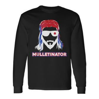 Mulletinator Mullet Pride Redneck Long Sleeve T-Shirt T-Shirt | Mazezy