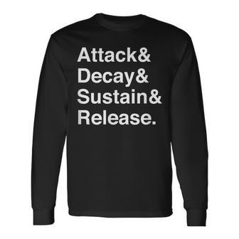 Music Producer Audio Engineer Synth Programmer Retro Vintage Long Sleeve T-Shirt | Mazezy