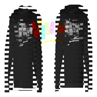 Music Xylophone Music Lover Long Sleeve T-Shirt | Mazezy