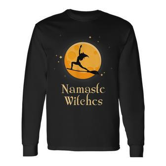 Namaste Witches Halloween Yoga For Her Yoga Long Sleeve T-Shirt T-Shirt | Mazezy