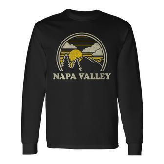 Napa Valley California Ca T Vintage Hiking Mountains Long Sleeve T-Shirt | Mazezy