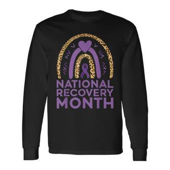 National Recovery Month Warrior Addiction Recovery Awareness Long Sleeve - Seseable
