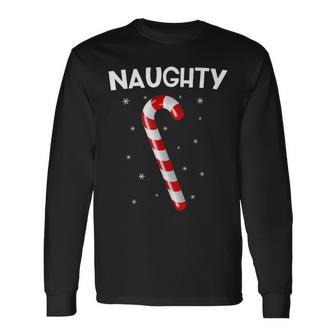 Naughty And Nice Matching Couples Christmas Long Sleeve T-Shirt - Monsterry