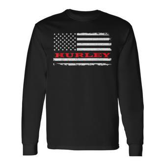 New Mexico American Flag Hurley Usa Patriotic Souvenir Long Sleeve T-Shirt - Monsterry UK