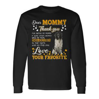 Newfoundland Dog Dear Mommy Thank You For Being My Mommy Long Sleeve T-Shirt - Monsterry DE