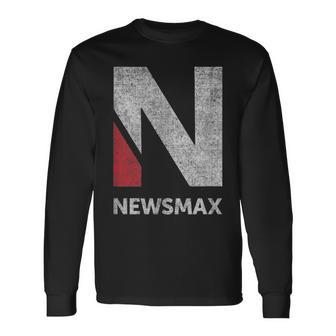 Newsmax Real News Conservative Politics For Real People Long Sleeve T-Shirt - Seseable