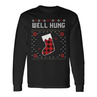 Nice Rack Well Hung Ugly Sweater Fun Couples Christmas Long Sleeve T-Shirt - Monsterry CA