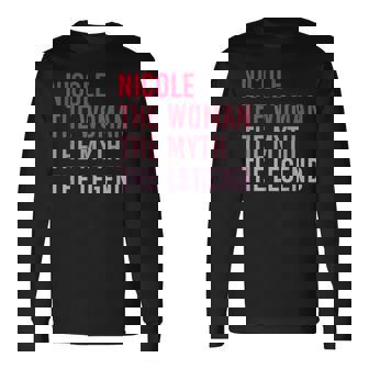 Nicole The Woman Myth Legend Personalized Name Birthday Long Sleeve T-Shirt | Mazezy