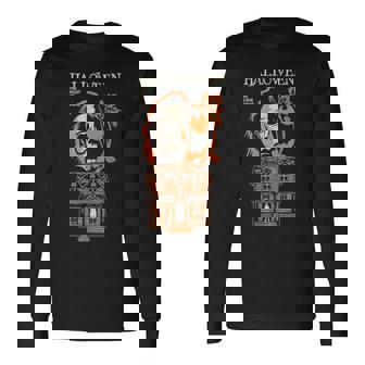 The Night He Came Home Lazy Halloween Costume Horror Movie Halloween Costume Long Sleeve T-Shirt | Mazezy