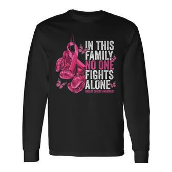 In This No One Fight Alone Breast Cancer Awareness Long Sleeve T-Shirt | Mazezy