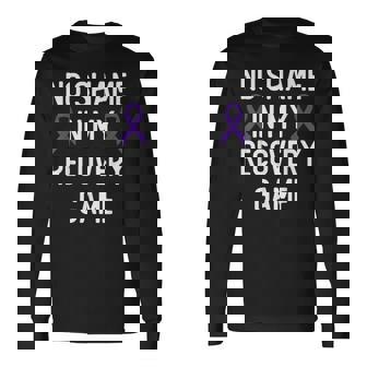 No Shame In My Recovery Game Addiction Recovery Awareness Long Sleeve T-Shirt | Mazezy