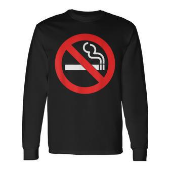 No Smoking Symbol Long Sleeve T-Shirt | Mazezy CA