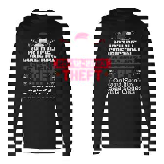 North Pole Correctional Theft Caught Eating Santa's Cookies Long Sleeve T-Shirt - Thegiftio