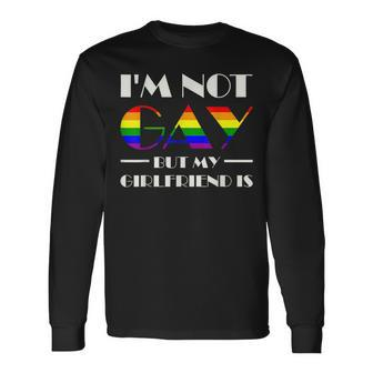 Im Not Gay But My Girlfriend Is Lgbt Pride Long Sleeve T-Shirt | Mazezy