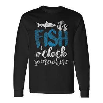 Novelty Fishing Gear Fishing For Bass Fishing Pros Long Sleeve T-Shirt - Thegiftio UK