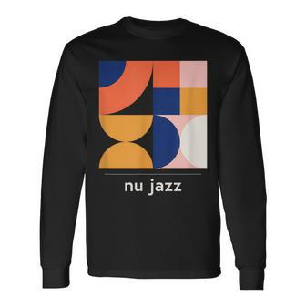 Nu Jazz Vintage Jazz Music Band Minimal Long Sleeve T-Shirt | Mazezy