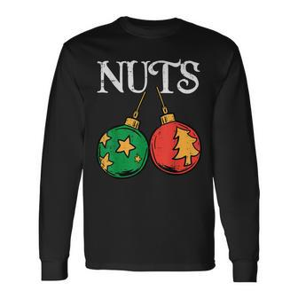Nuts Chestnuts Matching Couples Set Christmas Xmas Men Long Sleeve T-Shirt | Mazezy