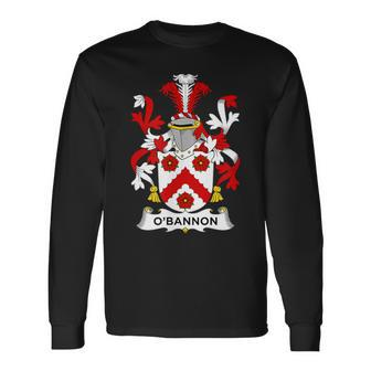 O'bannon Coat Of Arms Family Crest Long Sleeve T-Shirt | Mazezy