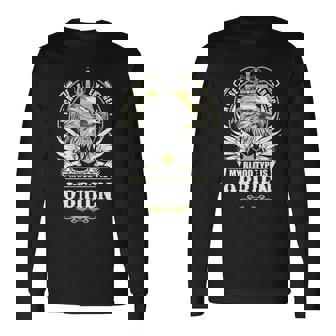 Obrien Name My Blood Type Is Obrien Long Sleeve T-Shirt | Seseable CA
