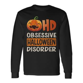 Obsessive Halloween Disorder Ohd Pumpkin Costume Pumpkin Long Sleeve T-Shirt T-Shirt | Mazezy