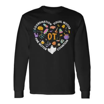 Occupational Therapy Coordination Halloween Heart Spooky Ot Long Sleeve T-Shirt - Monsterry AU