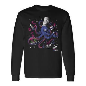 Octopus Kitchen Chef Humor Long Sleeve T-Shirt - Seseable