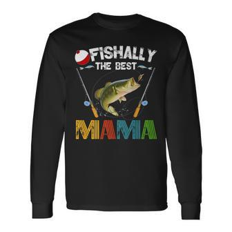 Ofishally The Best Mama Fishing Rod Mommy Long Sleeve T-Shirt T-Shirt | Mazezy AU
