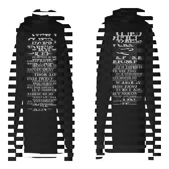 Oilfield Workers Prayer Dangerous Job Career Pride Long Sleeve T-Shirt T-Shirt | Mazezy