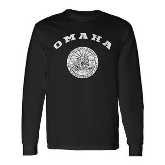 Omaha Coat Of Arms Flag Pride National Souvenir Long Sleeve T-Shirt T-Shirt | Mazezy