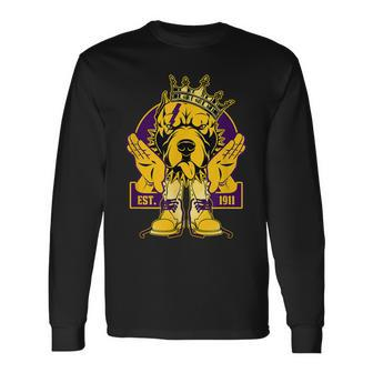 Omega 1911 Bulldog Crown Psi Hand Sign Army Boots Phi Long Sleeve T-Shirt T-Shirt | Mazezy