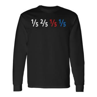 One Fifth Two Fifths Math Algebra Clever Students Long Sleeve T-Shirt T-Shirt | Mazezy