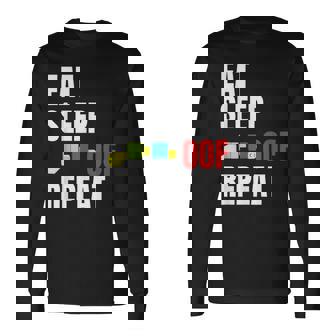 Oof Eat Sleep Oof Repeat Gamers Long Sleeve T-Shirt | Mazezy