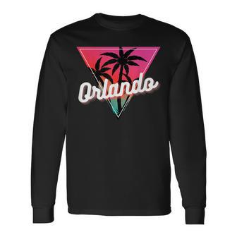 Orland Florida Vacation Trip Matching Group Palm Tree Long Sleeve T-Shirt T-Shirt | Mazezy