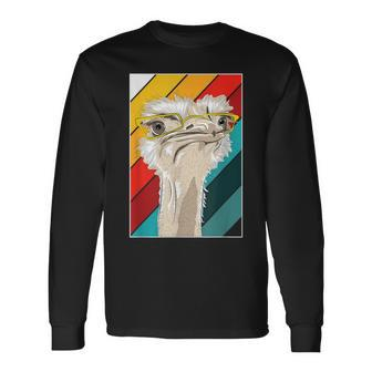 Ostrich Long Sleeve T-Shirt | Mazezy AU