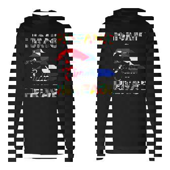 Hispanic Heritage Month Cuba Cubanita Cuban Flag Long Sleeve T-Shirt | Seseable FR