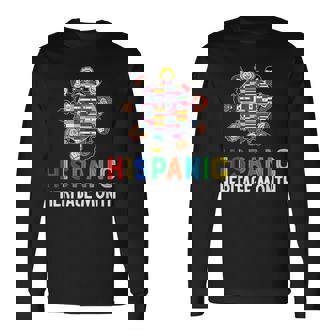 Hispanic Heritage Month Hand Flag Root Latino Long Sleeve T-Shirt T-Shirt | Mazezy