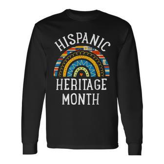 Hispanic Heritage Month National Latino Countries Flags Long Sleeve T-Shirt | Mazezy