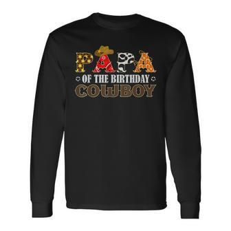 Papa 1St First Birthday Cowboy Western Rodeo Matching Family Long Sleeve - Seseable