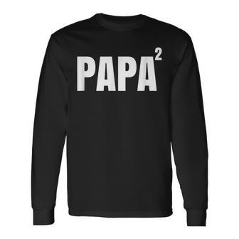 Papa 2 Grandpa Papa Pregnancy Announcement Long Sleeve T-Shirt | Mazezy