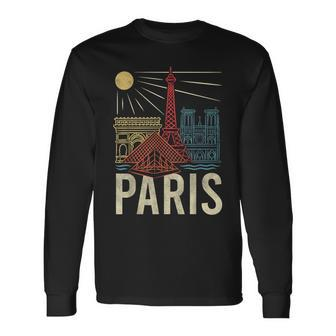 Paris Lover France Tourist Paris Art Paris Long Sleeve T-Shirt - Seseable
