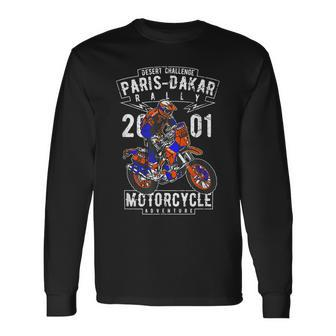 Parisdakar Rally Motorcycle Adventure Sahara Motocross Long Sleeve T-Shirt T-Shirt | Mazezy AU