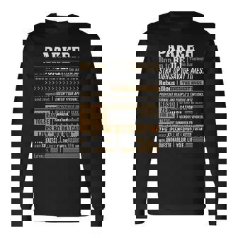 Parker Name Parker Born To Rule Long Sleeve T-Shirt - Seseable
